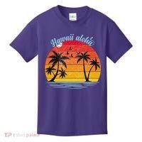 Hawaii Aloha Retro Sunset Beach Kids T-Shirt thumb 0