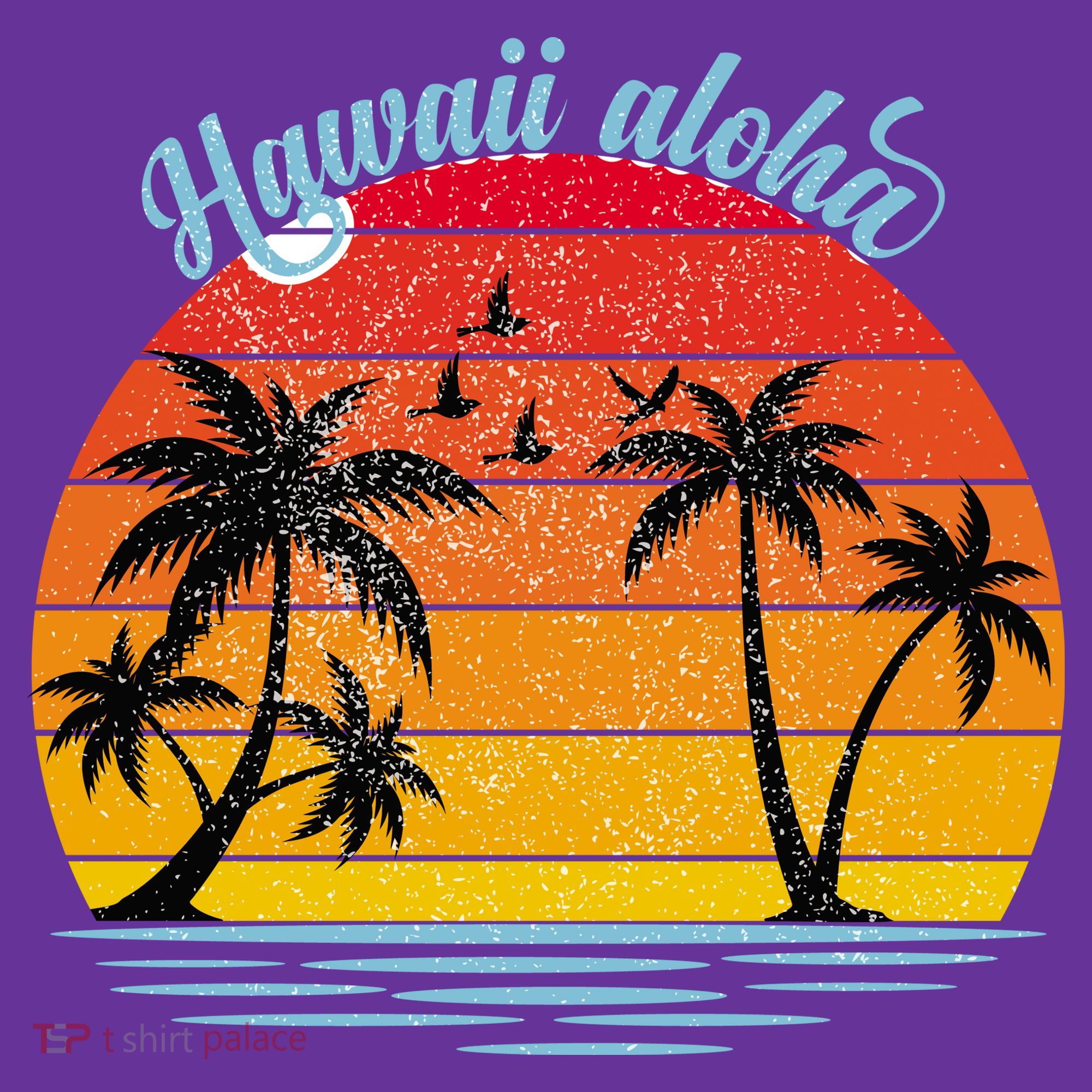 Hawaii Aloha Retro Sunset Beach Kids T-Shirt
