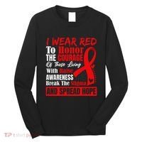 Hiv Awareness Red Ribbon World Aids Day Fighters Long Sleeve Shirt thumb 0