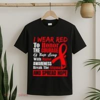Hiv Awareness Red Ribbon World Aids Day Fighters T-Shirt thumb 2