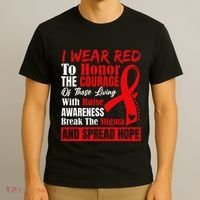 Hiv Awareness Red Ribbon World Aids Day Fighters T-Shirt thumb 3