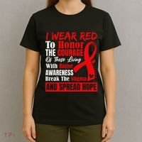 Hiv Awareness Red Ribbon World Aids Day Fighters T-Shirt thumb 4