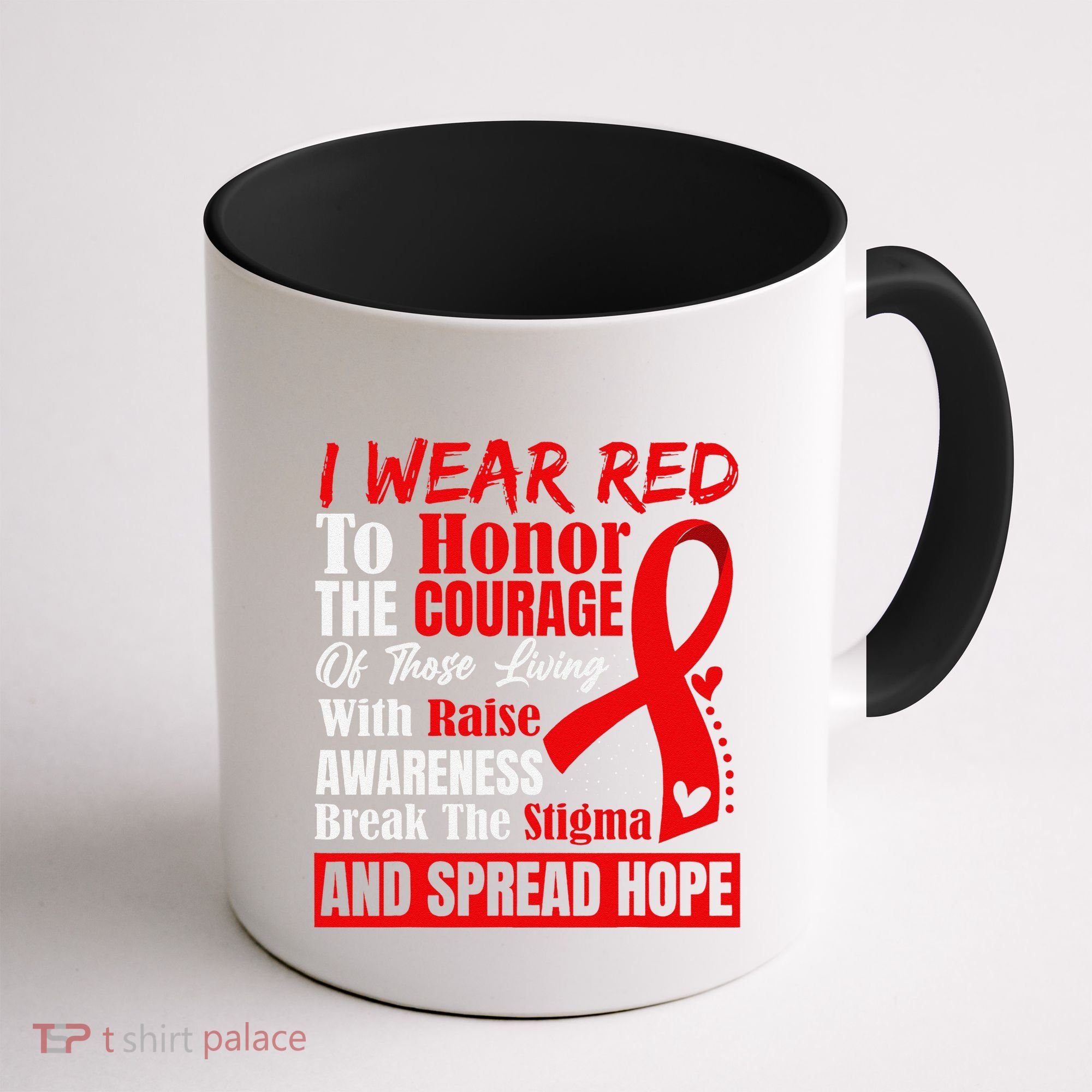Hiv Awareness Red Ribbon World Aids Day Fighters Coffee Mug
