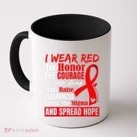 Hiv Awareness Red Ribbon World Aids Day Fighters Coffee Mug thumb 0