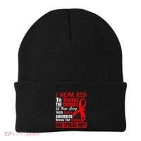 Hiv Awareness Red Ribbon World Aids Day Fighters Beanie thumb 0