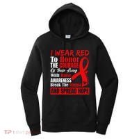 Hiv Awareness Red Ribbon World Aids Day Fighters Women's Hoodie thumb 0