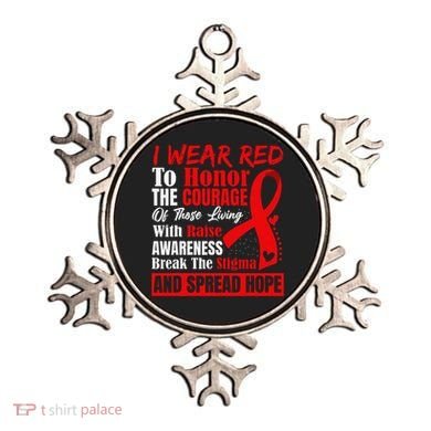 Hiv Awareness Red Ribbon World Aids Day Fighters Ornament
