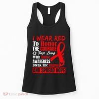 Hiv Awareness Red Ribbon World Aids Day Fighters Women's Tank Top thumb 0