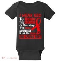 Hiv Awareness Red Ribbon World Aids Day Fighters Baby Bodysuit thumb 0