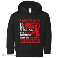 Hiv Awareness Red Ribbon World Aids Day Fighters Toddler Hoodie thumb 0