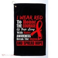 Hiv Awareness Red Ribbon World Aids Day Fighters Golf Towel thumb 0