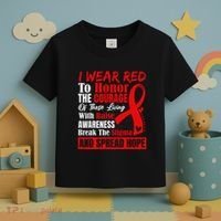 Hiv Awareness Red Ribbon World Aids Day Fighters Toddler T-Shirt thumb 3