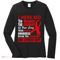 Hiv Awareness Red Ribbon World Aids Day Fighters Women's Long Sleeve Shirt thumb 0