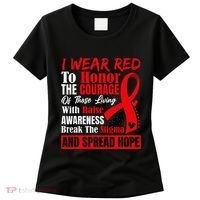 Hiv Awareness Red Ribbon World Aids Day Fighters Women's T-Shirt thumb 0