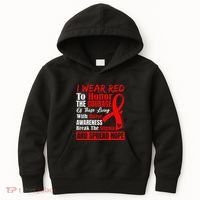Hiv Awareness Red Ribbon World Aids Day Fighters Kids Hoodie thumb 0