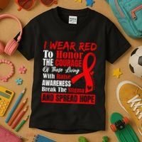Hiv Awareness Red Ribbon World Aids Day Fighters Kids T-Shirt thumb 3