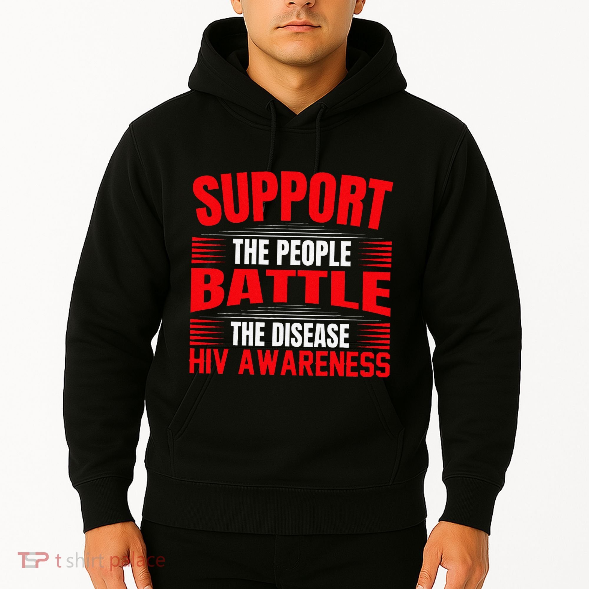 Hiv Awareness Red Ribbon World Aids Day Fighters Hoodie
