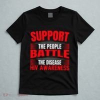 Hiv Awareness Red Ribbon World Aids Day Fighters T-Shirt thumb 5
