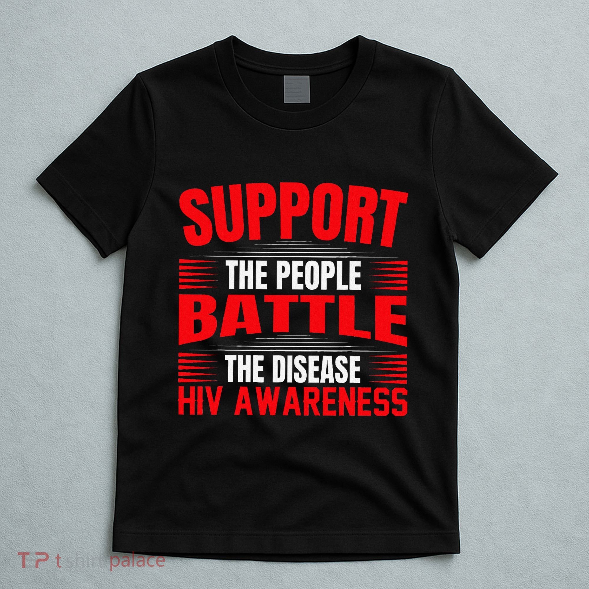 Hiv Awareness Red Ribbon World Aids Day Fighters T-Shirt