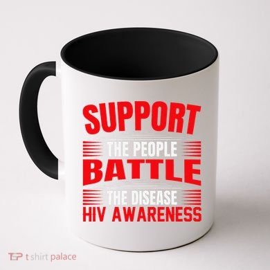 Hiv Awareness Red Ribbon World Aids Day Fighters Coffee Mug
