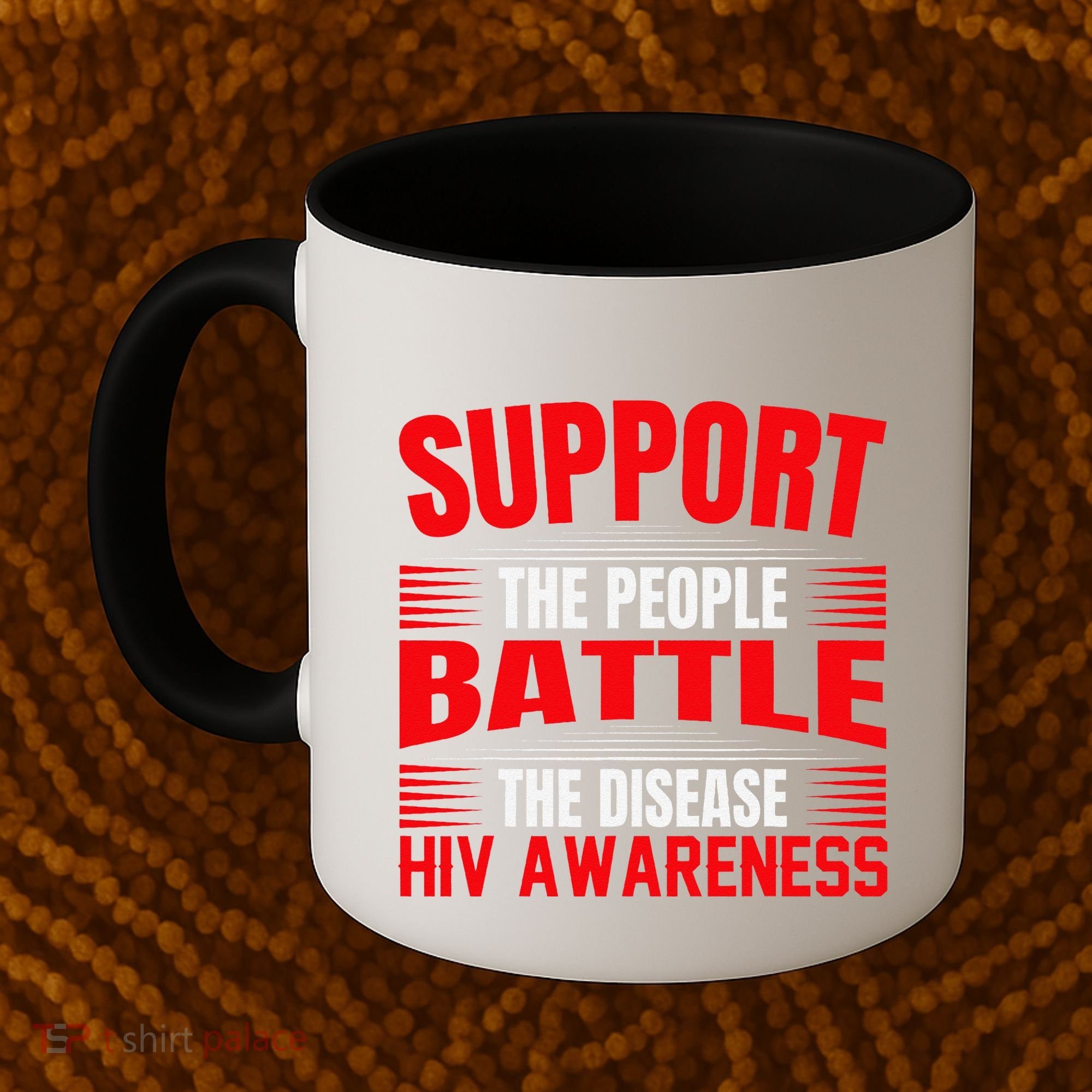 Hiv Awareness Red Ribbon World Aids Day Fighters Coffee Mug