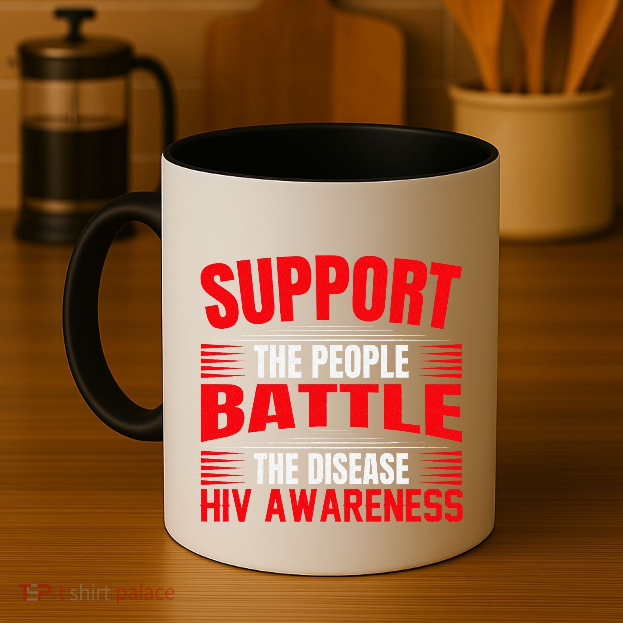 Hiv Awareness Red Ribbon World Aids Day Fighters Coffee Mug