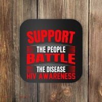 Hiv Awareness Red Ribbon World Aids Day Fighters Coaster thumb 0