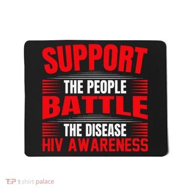 Hiv Awareness Red Ribbon World Aids Day Fighters Mousepad