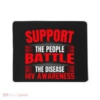 Hiv Awareness Red Ribbon World Aids Day Fighters Mousepad thumb 0