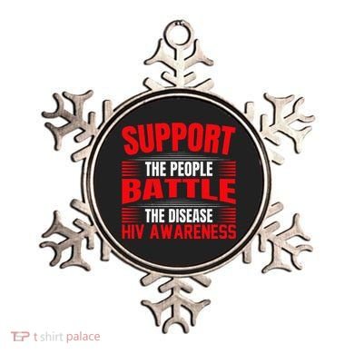 Hiv Awareness Red Ribbon World Aids Day Fighters Ornament