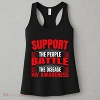 Hiv Awareness Red Ribbon World Aids Day Fighters Women's Tank Top thumb 3