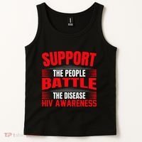 Hiv Awareness Red Ribbon World Aids Day Fighters Tank Top thumb 2