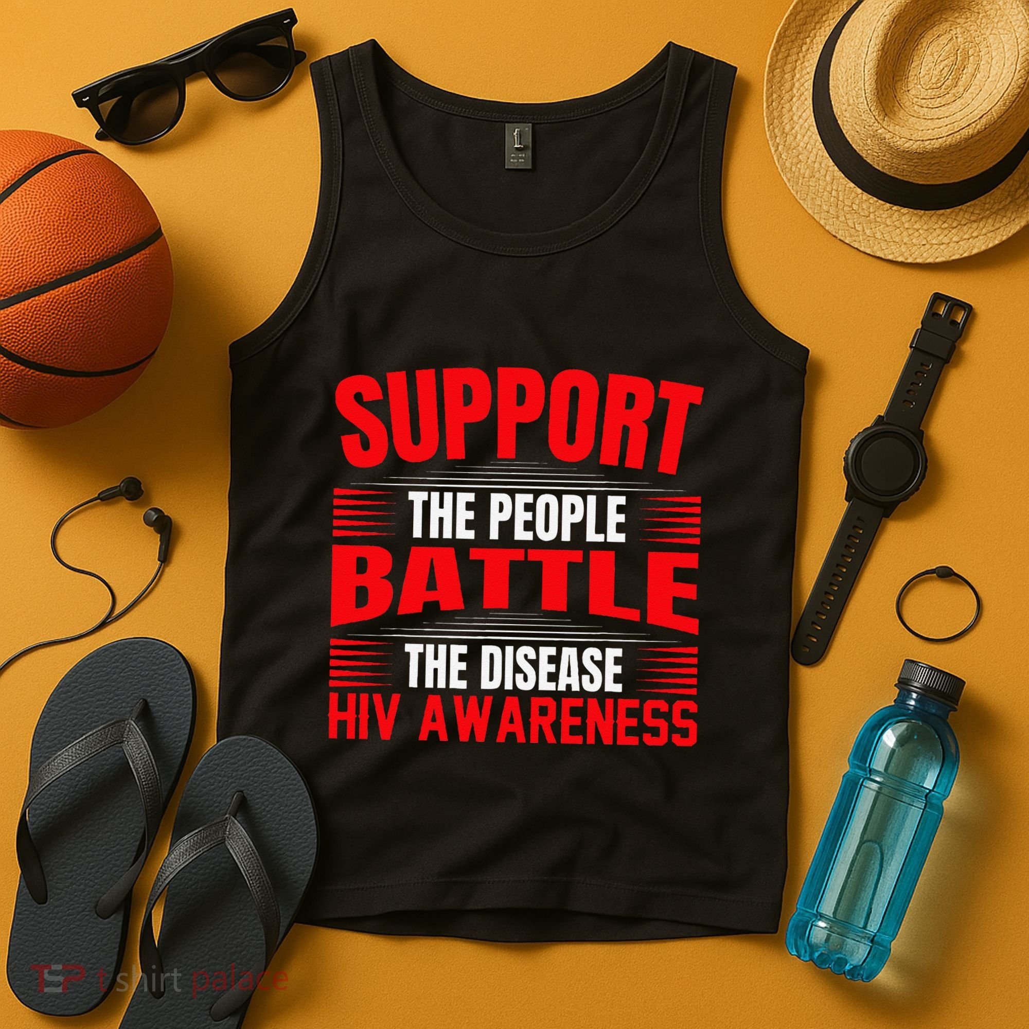 Hiv Awareness Red Ribbon World Aids Day Fighters Tank Top