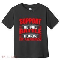 Hiv Awareness Red Ribbon World Aids Day Fighters Toddler T-Shirt thumb 0