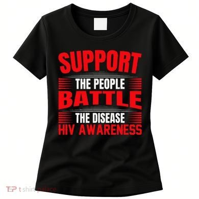 Hiv Awareness Red Ribbon World Aids Day Fighters Women's T-Shirt