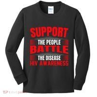 Hiv Awareness Red Ribbon World Aids Day Fighters Kids Long Sleeve Shirt thumb 0