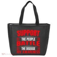 Hiv Awareness Red Ribbon World Aids Day Fighters Tote Bag thumb 0
