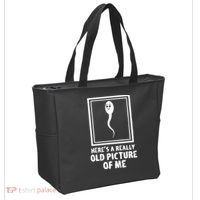 HereS A Really Old Picture Of Me Funny Fun Sperm Birthday Tote Bag thumb 2