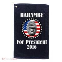 Harambe For President Golf Towel thumb 0