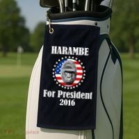 Harambe For President Golf Towel thumb 2