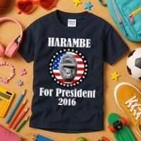 Harambe For President Kids T-Shirt thumb 3