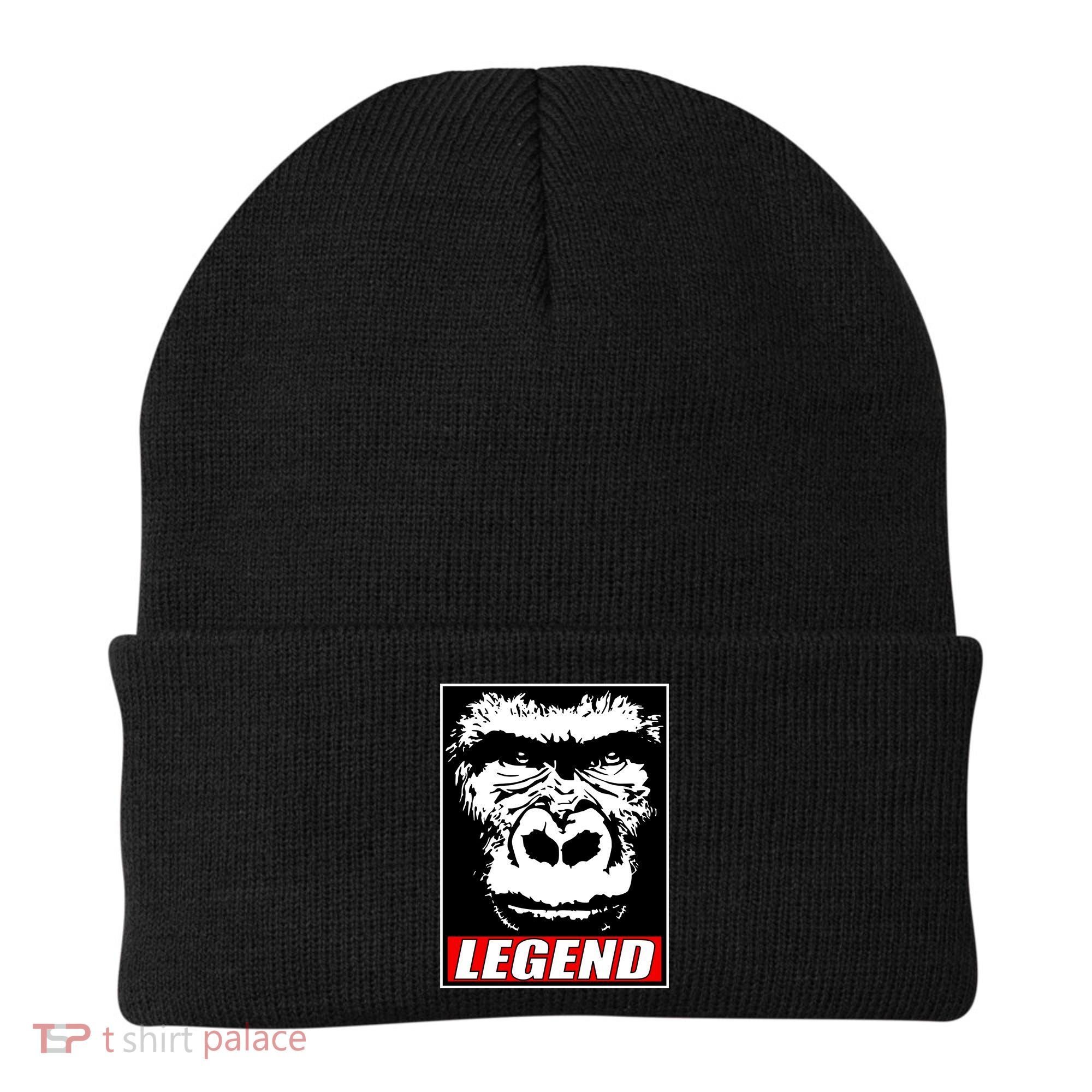 Harambe LEGEND Gorilla Poster RIP 2016 Beanie