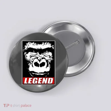 Harambe LEGEND Gorilla Poster RIP 2016 Button