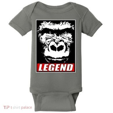 Harambe LEGEND Gorilla Poster RIP 2016 Baby Bodysuit