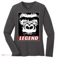 Harambe LEGEND Gorilla Poster RIP 2016 Women's Long Sleeve Shirt thumb 0