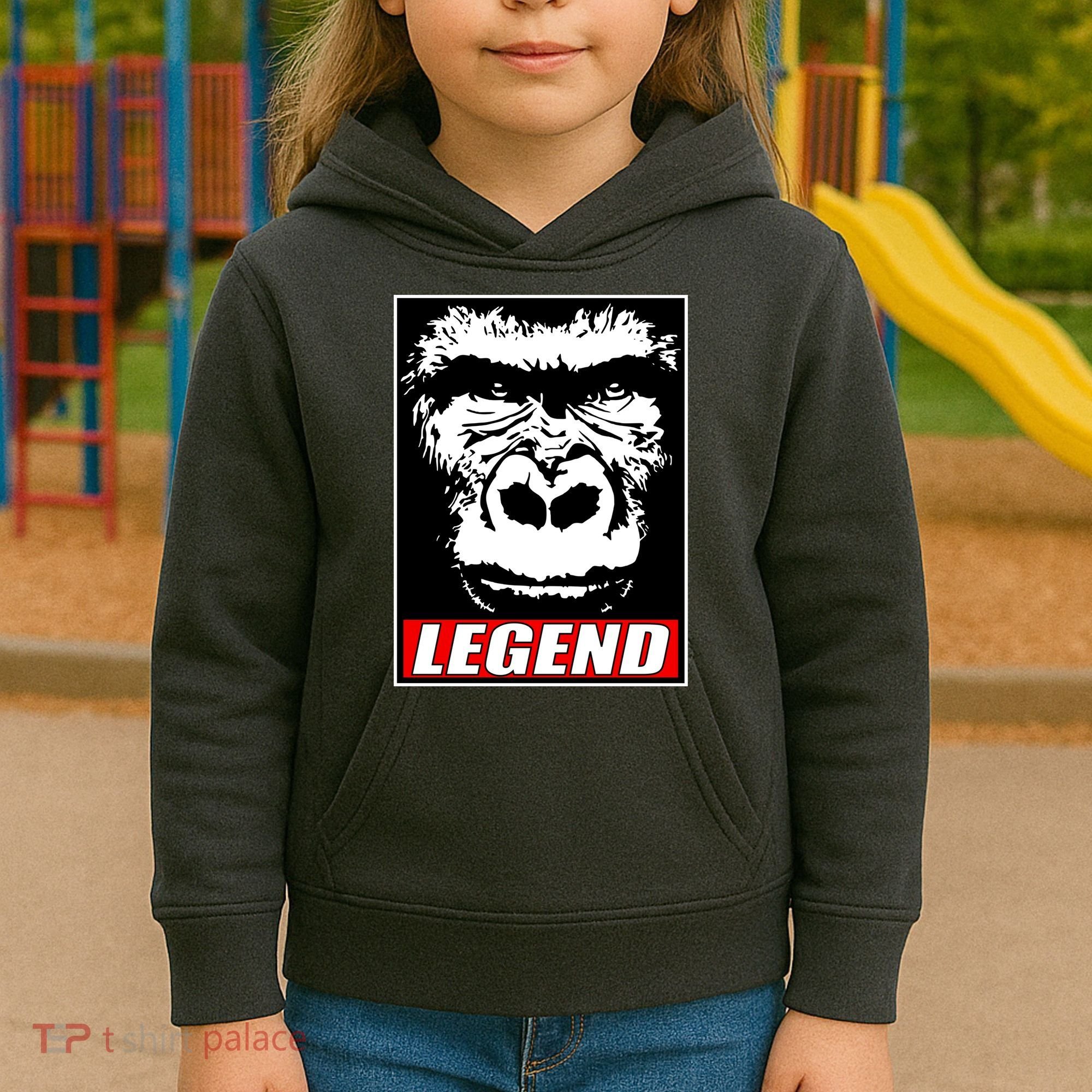 Harambe LEGEND Gorilla Poster RIP 2016 Kids Hoodie
