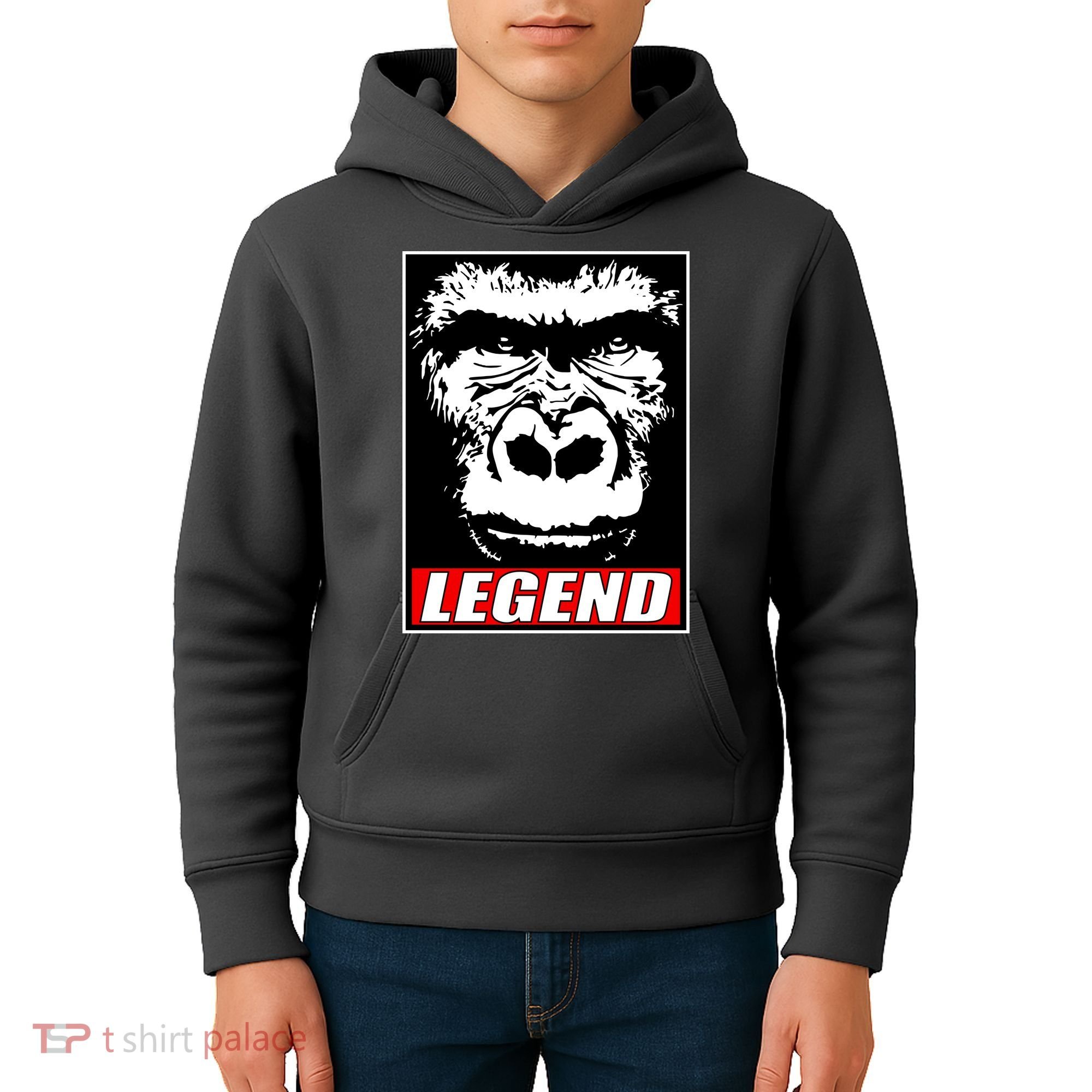 Harambe LEGEND Gorilla Poster RIP 2016 Kids Hoodie