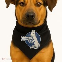 Hare Trigger Gangster Bunny USA-Made Doggie Bandana thumb 1