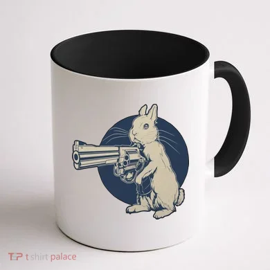 Hare Trigger Gangster Bunny Coffee Mug back