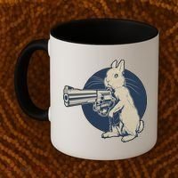 Hare Trigger Gangster Bunny Coffee Mug thumb 2